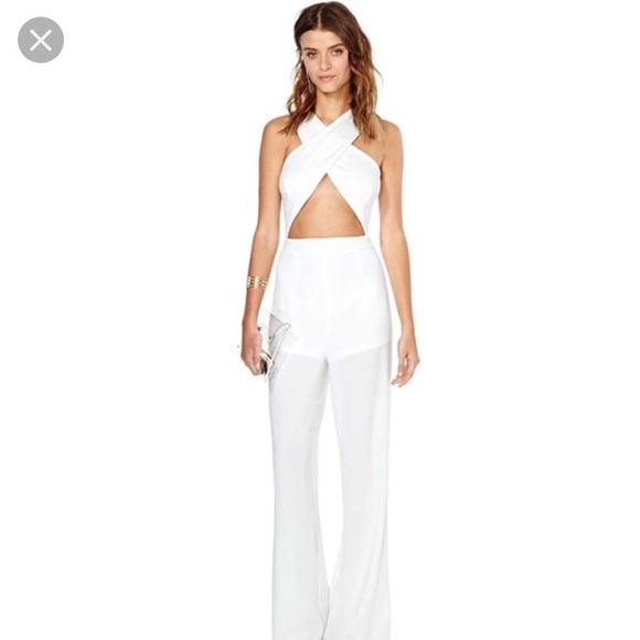 nasty gal white jumpsuit